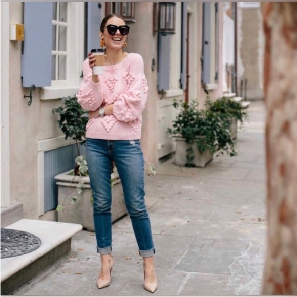 Chaser Sweaters - Chaser Pink cable Knit Sweater with Heart Pattern. NWT Women’s size Small